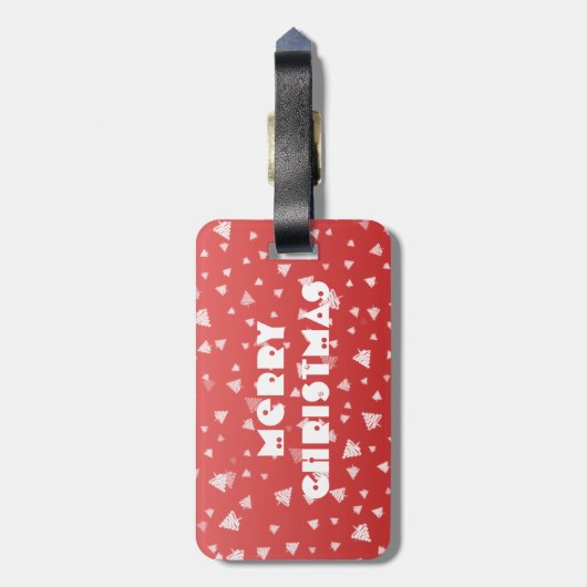 kerstboom bagagelabel (Achterkant verticaal)