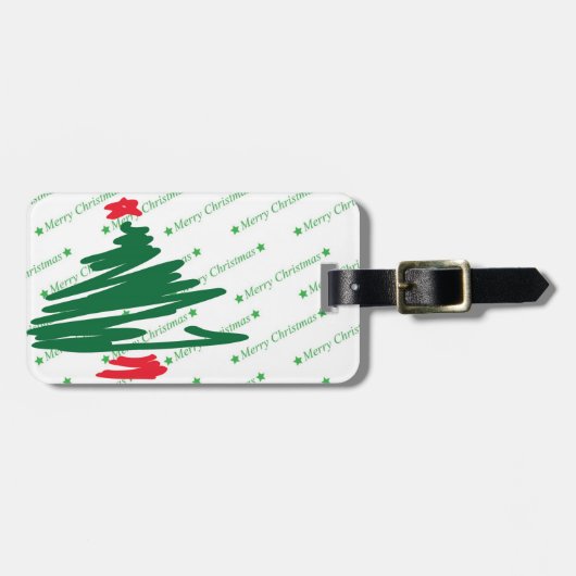 kerstboom bagagelabel (Voorkant horizontaal)