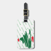 kerstboom bagagelabel (Voorkant verticaal)