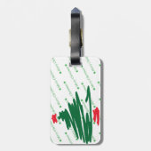 kerstboom bagagelabel (Achterkant verticaal)