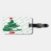 kerstboom bagagelabel (Achterkant horizontaal)