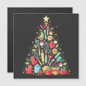 Kerstboom Bakken Chef Koken Kerstmis  (Voorkant / Achterkant)