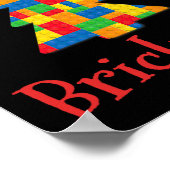 Kerstboom baksteen hoofdbouwer baksteen set blok poster (Hoek)