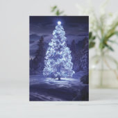 kerstboom bedankkaart (Staand voorkant)