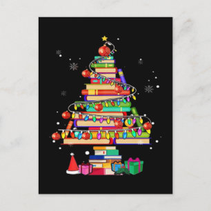 Kerstboom Bibliotheek Feestdagenkaart