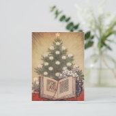 Kerstboom & Bijbel Feestdagenkaart (Staand voorkant)