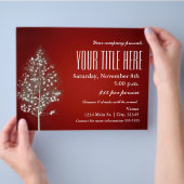 kerstboom bijtende Light Holiday Event Flyer (Hand)