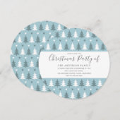 Kerstboom Blauwe Kerstavond Cirkel Kaart (Voorkant / Achterkant)