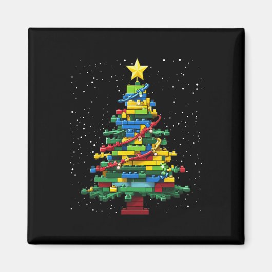 Kerstboom Blok Brick Building Xmas Master Bu Magneet (Voorkant)