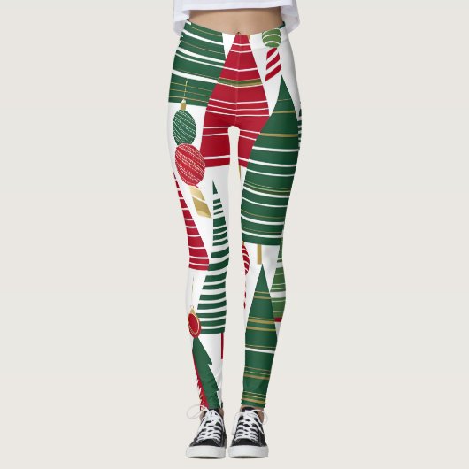 kerstboom bos leggings (Voorkant)