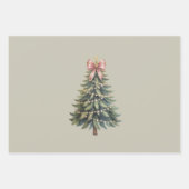 Kerstboom Bow Coquette Xmas Inpakpapier Vel (Voorkant)