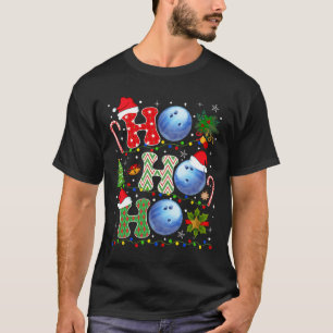 Kerstboom Bowlen Ho Ho Santa Lights Kerstmis T-shirt