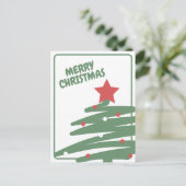 Kerstboom Briefkaart (Staand voorkant)