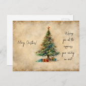 kerstboom briefkaart (Voorkant / Achterkant)