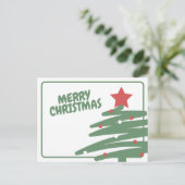 kerstboom briefkaart (Staand voorkant)