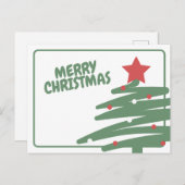 kerstboom briefkaart (Voorkant / Achterkant)