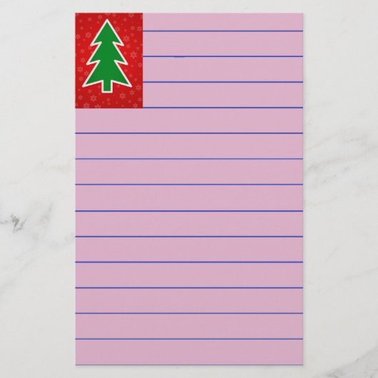 kerstboom briefpapier (Voorkant)