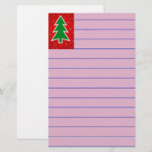 kerstboom briefpapier (Voorkant / Achterkant)
