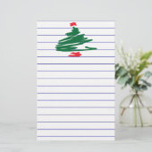 kerstboom briefpapier (Staand voorkant)