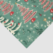 Kerstboom Broadcloth: Rood & Groen Kerstmis Tissuepapier (Detail)