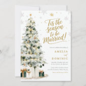 Kerstboom bruiloft kaart (Voorkant)