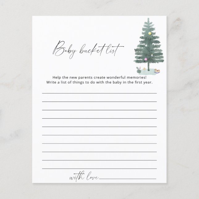 Kerstboom bucket list spel (Voorkant)