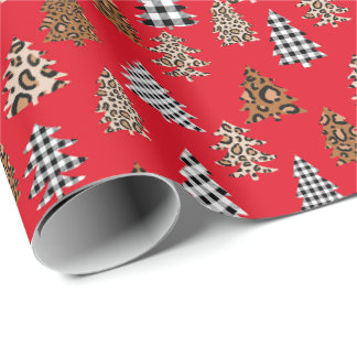 kerstboom Buffalo Pset red Cadeaupapier