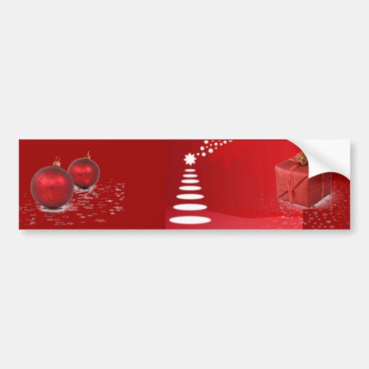 Kerstboom Bumpersticker (Voorkant)