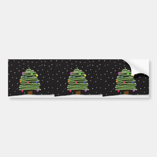 kerstboom bumpersticker (Voorkant)