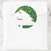 Kerstboom Cadeau Sticker (Tas)