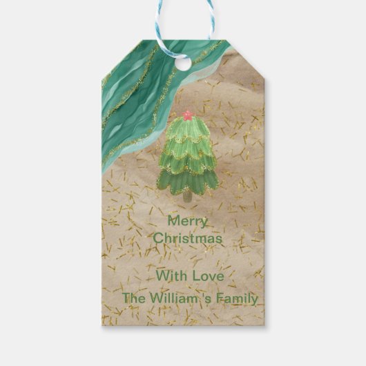 kerstboom cadeaulabel (Voorkant)
