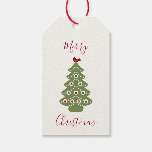 kerstboom cadeaulabel (Voorkant)