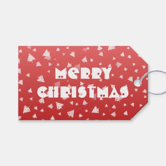 kerstboom cadeaulabel (Voorkant (Horizontaal))