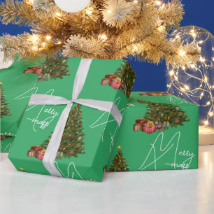 kerstboom cadeaupapier