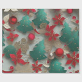 kerstboom cadeaupapier (Vlak)