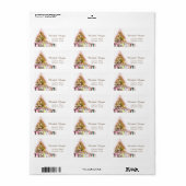 Kerstboom, Cadeaus feestdag Etiket (Full Sheet)
