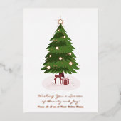 Kerstboom Cadeaus Folie Accents Vakantie Kaart (Voorkant)