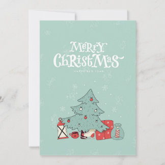 Kerstboom & Cadeaus Kerstkaart - 13x18cm