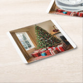 Kerstboom & cadeaus onderzetter (Schuin)