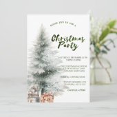 Kerstboom, Cadeaus sneeuwkerstfeest Kaart (Staand voorkant)