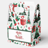 Kerstboom, cadeaus, suikerriet bedankdoosjes (Geopend)