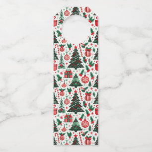 Kerstboom, cadeaus, suikerriet flessenhanger