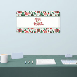 Kerstboom, cadeaus, suikerriet spandoek
