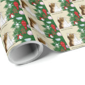 Kerstboom Calico Kat Ornamenten Grappig Cadeaupapier (Rol Hoek)