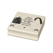 Kerstboom Candy Cane Groeten Rubberstempel (Stempel)