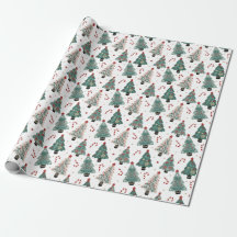 Kerstboom Candy Canes Blauw Rood Wit Patroon