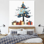 kerstboom canvas afdruk (Insitu (Slaapkamer))