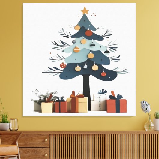 kerstboom canvas afdruk (Insitu (Woonkamer))