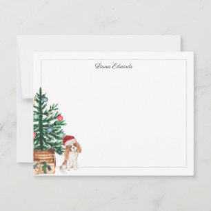 Kerstboom Cavalier King Charles Spaniel Notitiekaartje