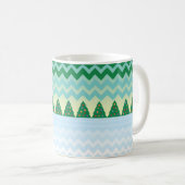 Kerstboom Chevron Scene Koffiemok (Voorkant rechts)